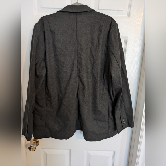 Peau de Loup Patterson Faux-Wool Suit Jacket Gray Size 18 - Picture 2 of 7